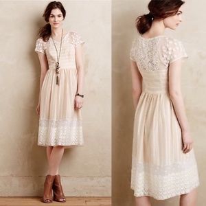 Anthropologie Poema Lace Dress Moulinette Soeurs